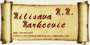 Milisava Markčević vizit kartica